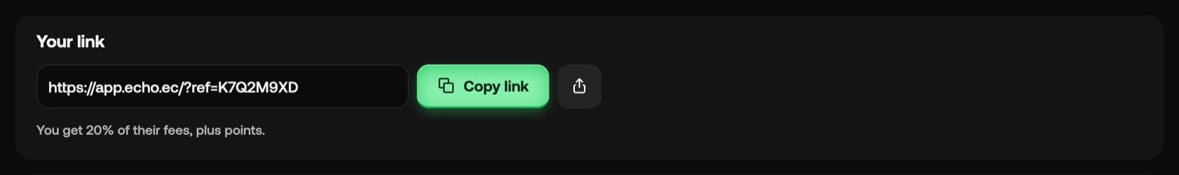 Your referral link